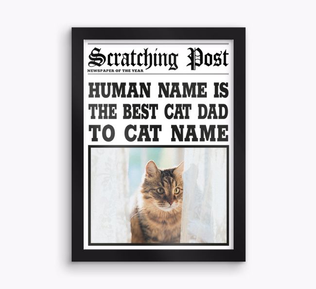 'The Scratching Post' - Personalised {breedFullName} Framed Print